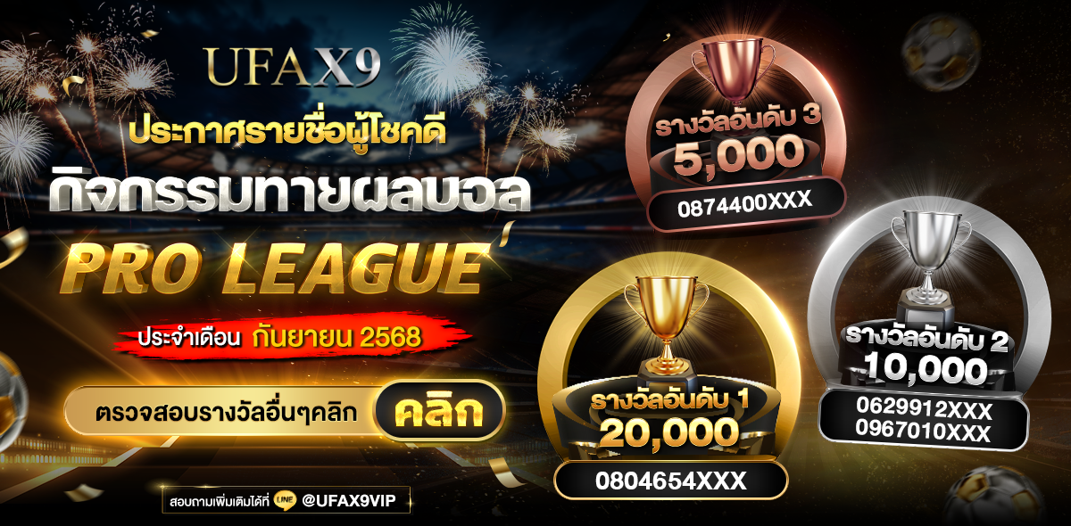ประกาศผู้โชคดี Pro League