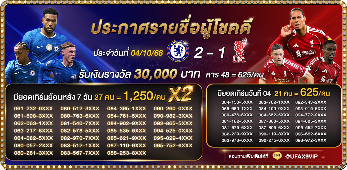 ประกาศรายชื่อทายผลบอล